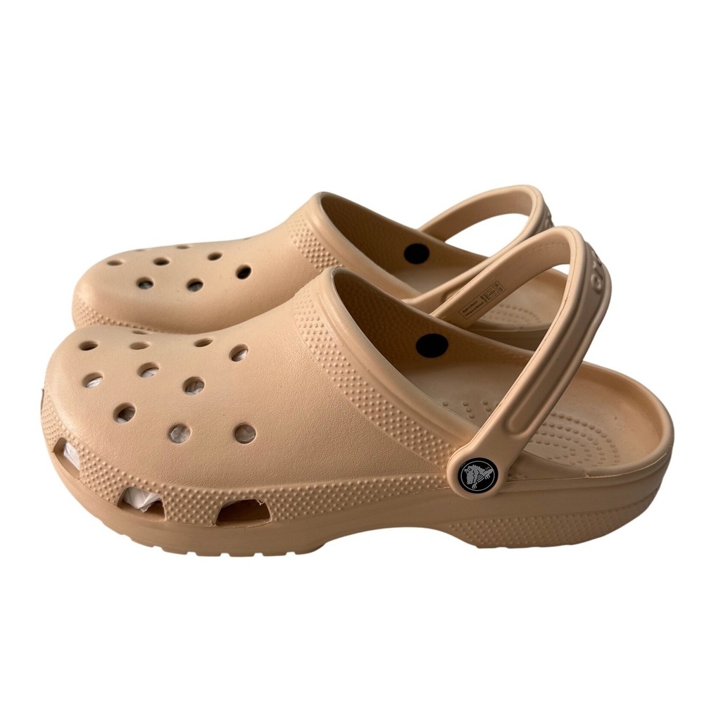 Crocs Classic Clog Tan Beige Mens 10 Womens 12 Slip On Shoes 10001-2DS‎ NEW